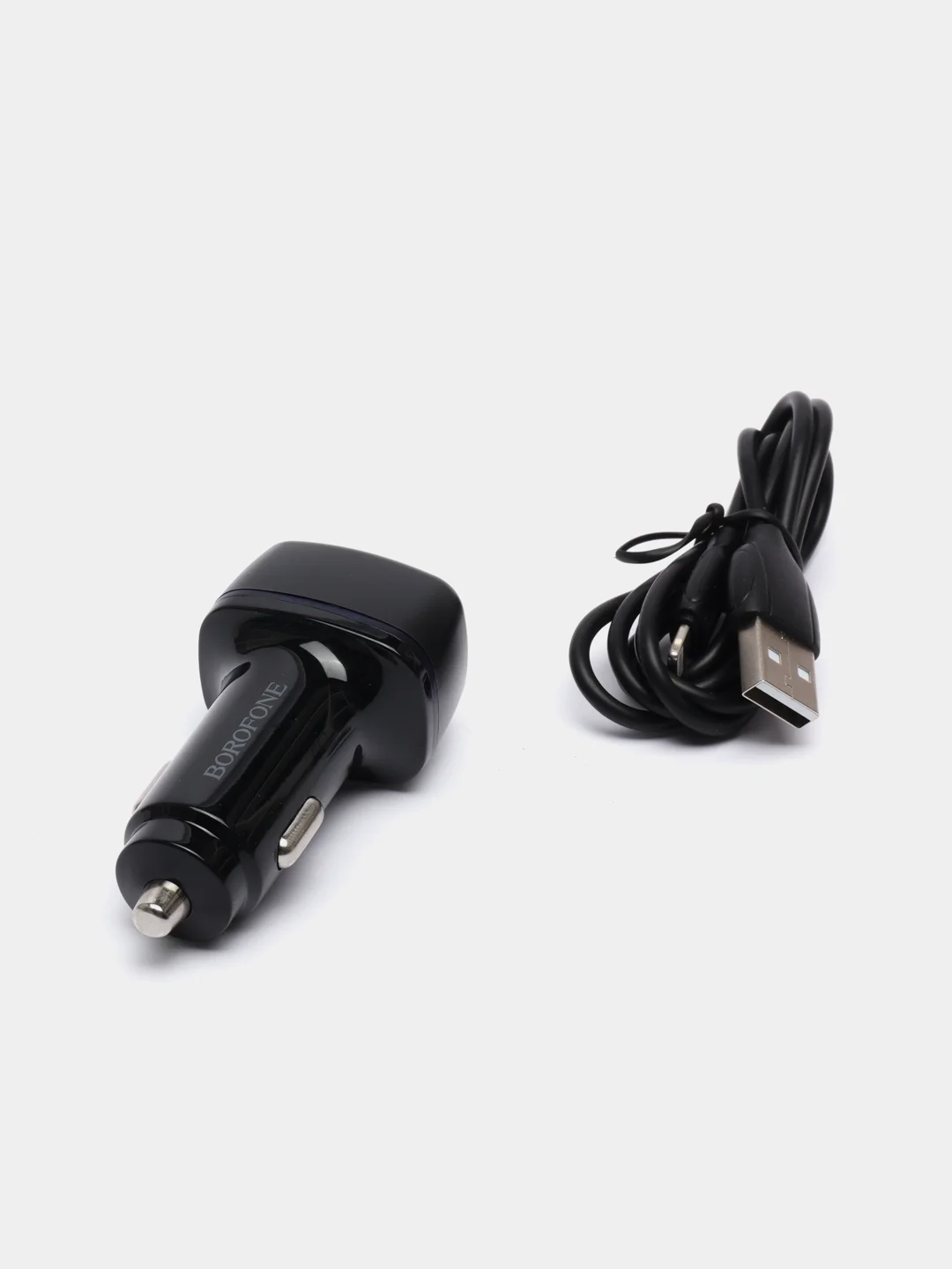 Черный автомобильное зарядное устройство Borofone BZ14 Max (2xUSB, 2.4А, 12W)