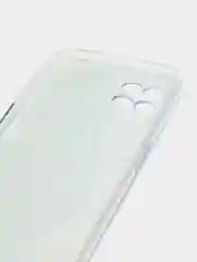Светло-синий силиконовый чехол на Realme 8i / Реалми 8i прозрачный, с рисунком, защита камеры