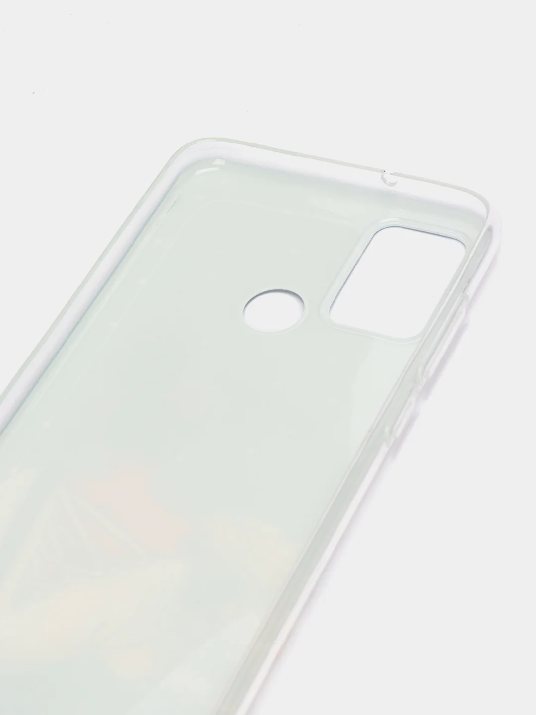 Тёмно-серый силиконовый чехол на Honor 9A / Хонор 9А прозрачный, с рисунком, защита камеры