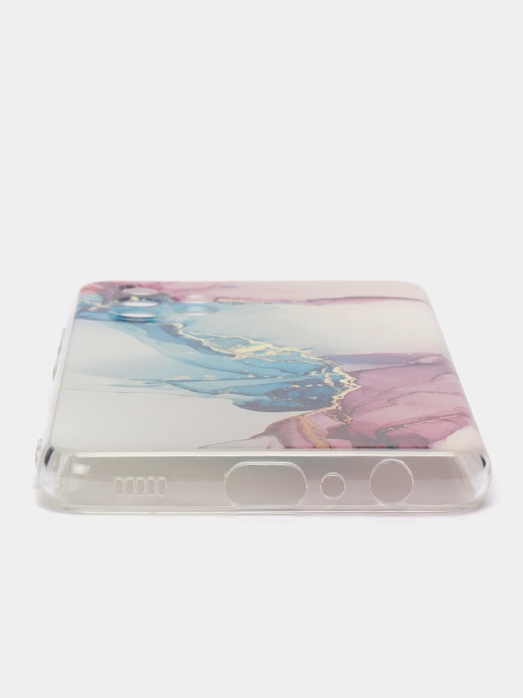 Ледяной силиконовый чехол на Samsung Galaxy A32 / Самсунг А32 прозрачный с рисунком, защита камеры