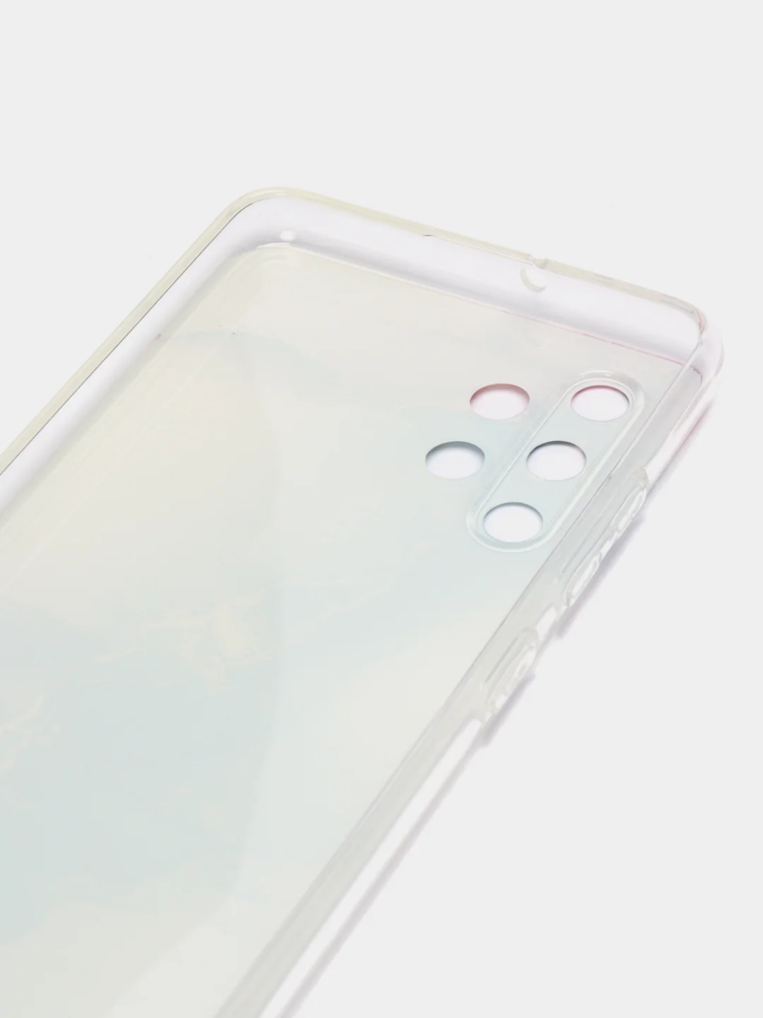 Ледяной силиконовый чехол на Samsung Galaxy A32 / Самсунг А32 прозрачный с рисунком, защита камеры
