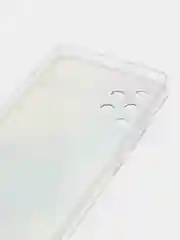 Ледяной силиконовый чехол на Samsung Galaxy A32 / Самсунг А32 прозрачный с рисунком, защита камеры