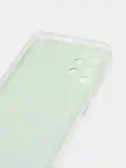 Салатовый силиконовый чехол на Samsung Galaxy A32 / Самсунг А32 прозрачный с рисунком, защита камеры