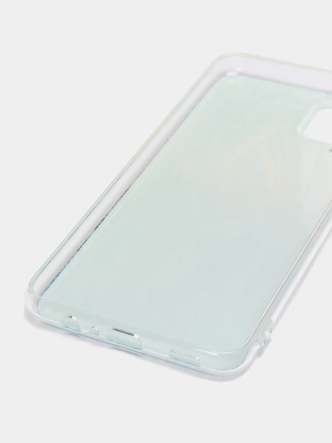 Мятный чехол на Samsung Galaxy A12/M12 / Самсунг А12/М12 прозрачный, с рисунком, защита камеры