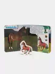 Игровой набор детский развивающий Zoo книга+пазл+фигурки "Моя маленькая ферма". Проф-Пресс