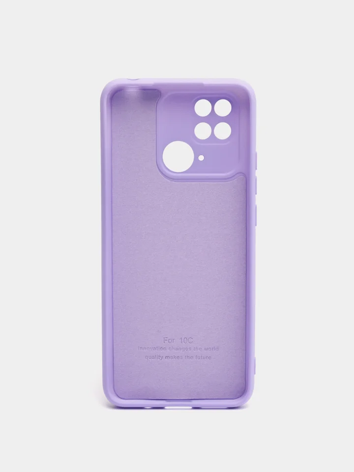 Лавандовый чехол силиконовый для Xiaomi Redmi 10C / Poco C40, Сяоми Редми 10С / Поко С40