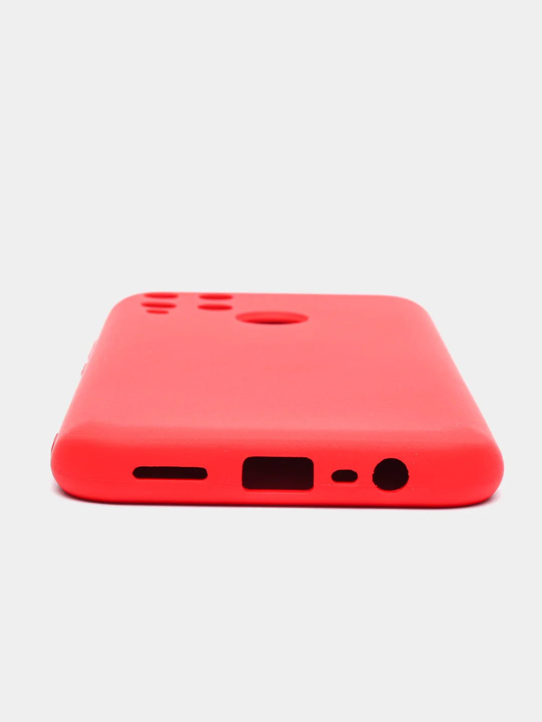 Красный силиконовый чехол Realme C25, C25S, C21Y, C35, 9i , с защитой камеры и бортиками