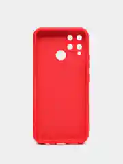Красный силиконовый чехол Realme C25, C25S, C21Y, C35, 9i , с защитой камеры и бортиками