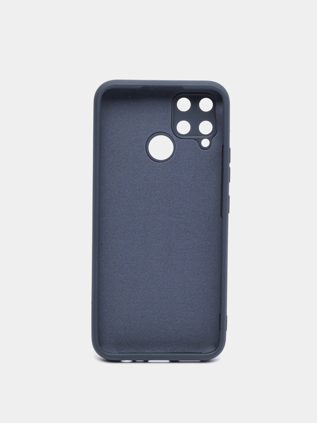 Темно-синий силиконовый чехол Realme C25, C25S, C21Y, C35, 9i , с защитой камеры и бортиками