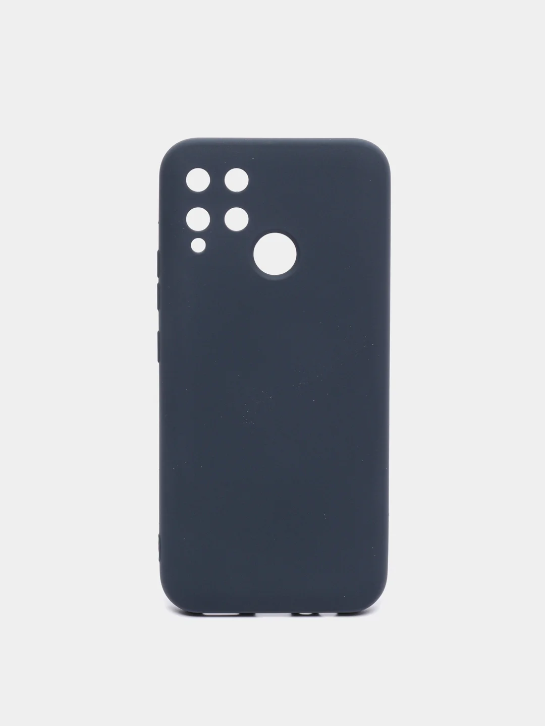 Темно-синий силиконовый чехол Realme C25, C25S, C21Y, C35, 9i , с защитой камеры и бортиками