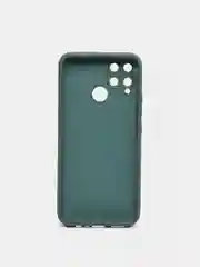 Тёмно-зелёный силиконовый чехол Realme C25, C25S, C21Y, C35, 9i , с защитой камеры и бортиками