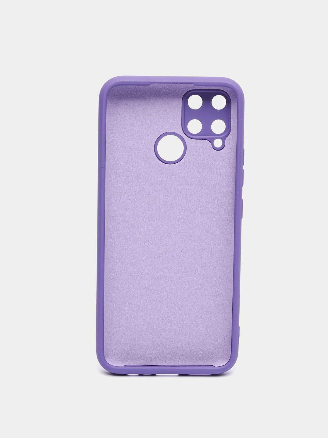 Фиолетовый силиконовый чехол Realme C25, C25S, C21Y, C35, 9i , с защитой камеры и бортиками