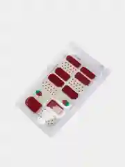 Вишнёвый лаковые полоски - накладные ногти наклейки для ногтей дизайна ногтей типсы топ лак