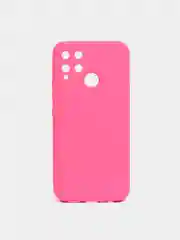Фуксия силиконовый чехол Realme C25, C25S, C21Y, C35, 9i , с защитой камеры и бортиками