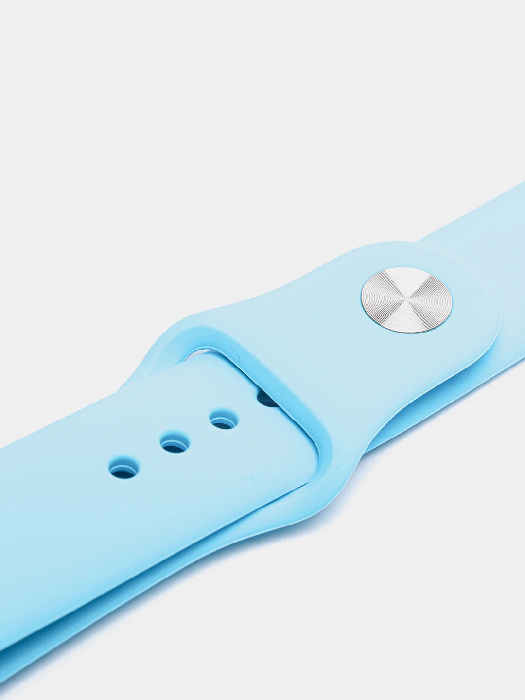 Голубой ремешок для Apple Watch 38 мм / 40 мм / 42 мм / 44 мм , размер M, силиконовый