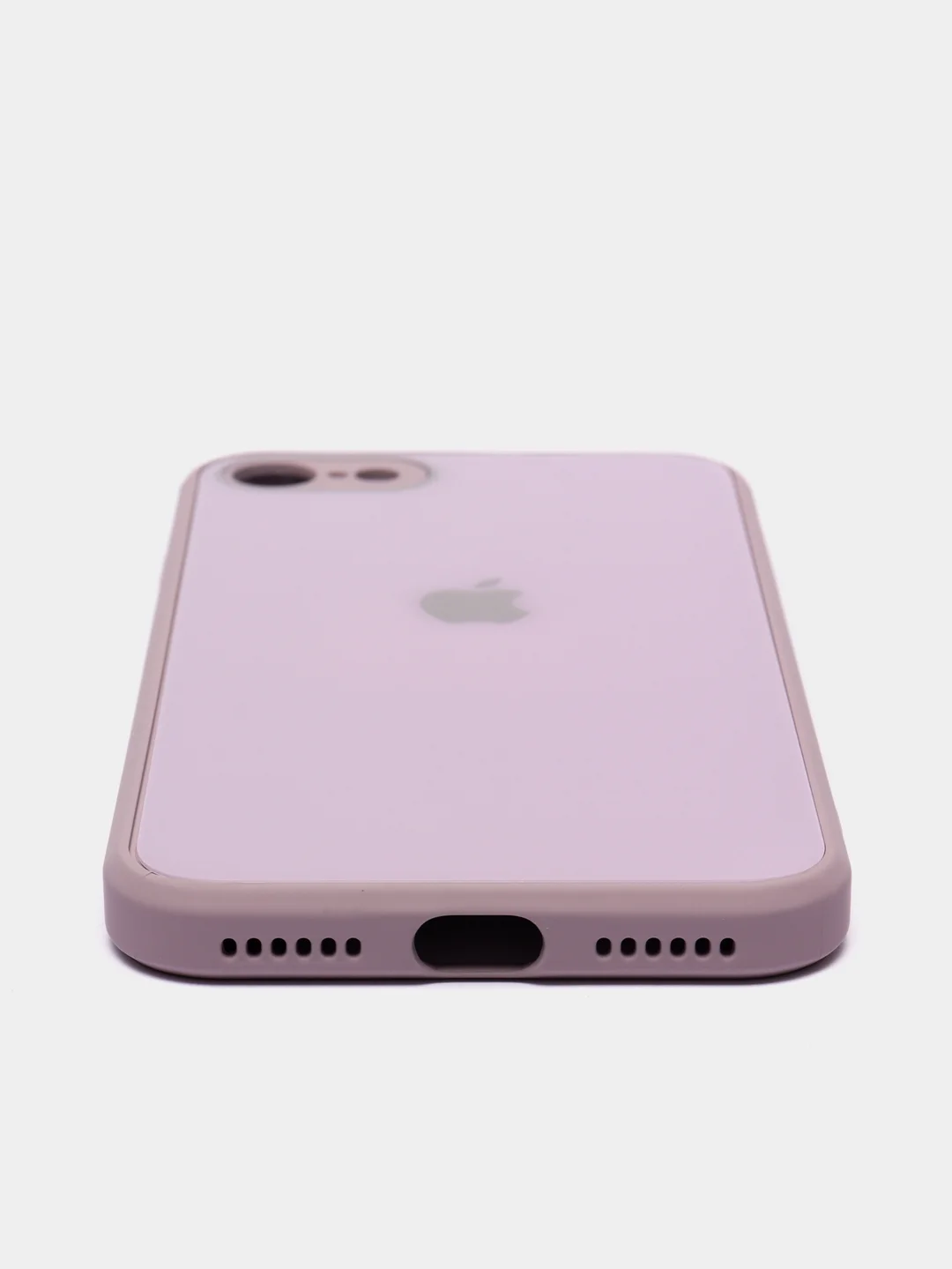 Сиреневый чехол для iPhone 11, 12, 13, 12 Pro Max, 12 Pro, силиконовый, со стеклянной панелью