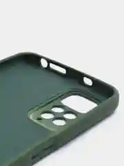 Тёмно-зелёный чехол для Xiaomi Note 11, Note 8 Pro, 9, 9C, 9A, силиконовый, с защитой камеры и бортиками