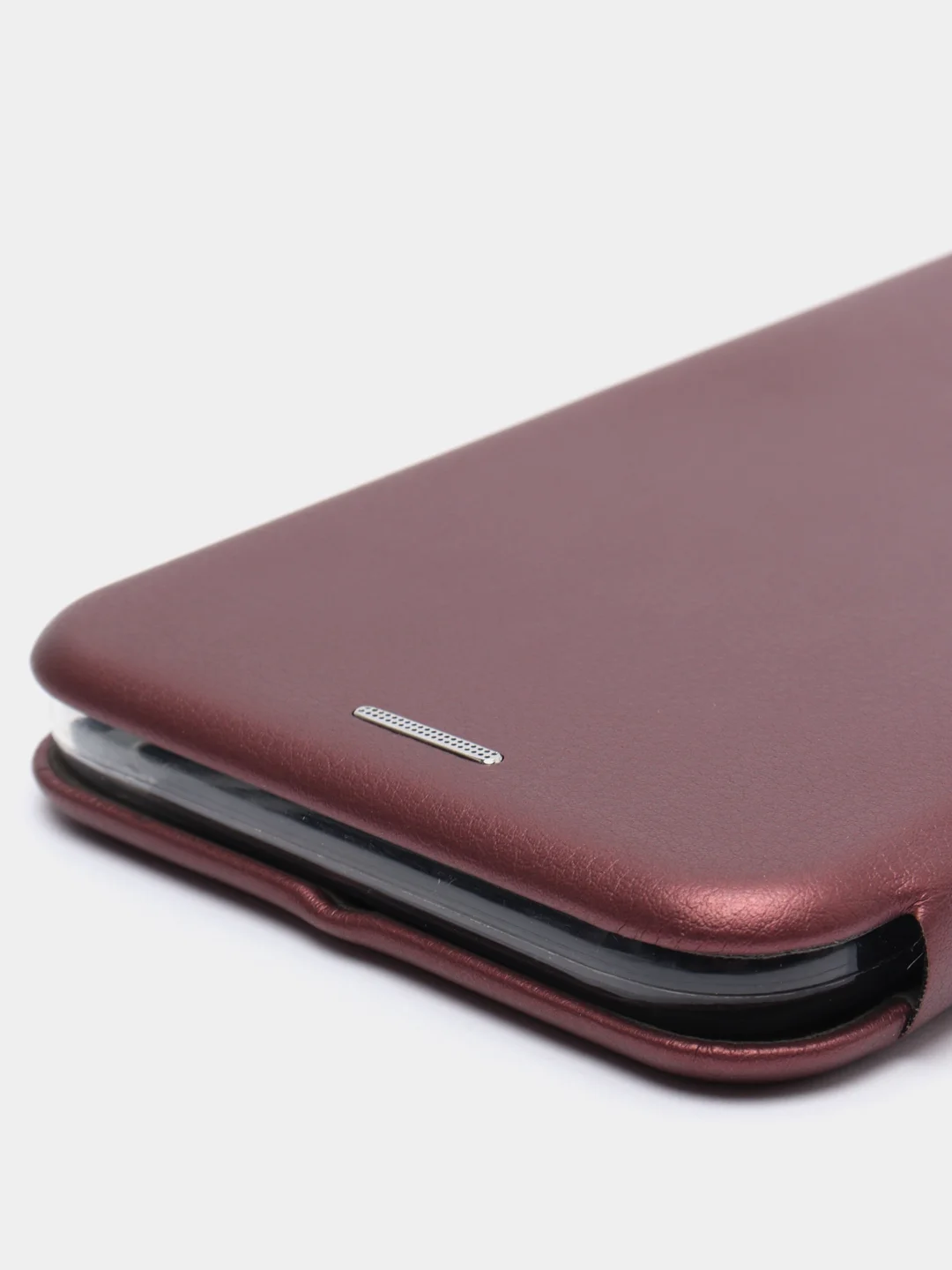 Бордовый чехол книжка iPhone XR