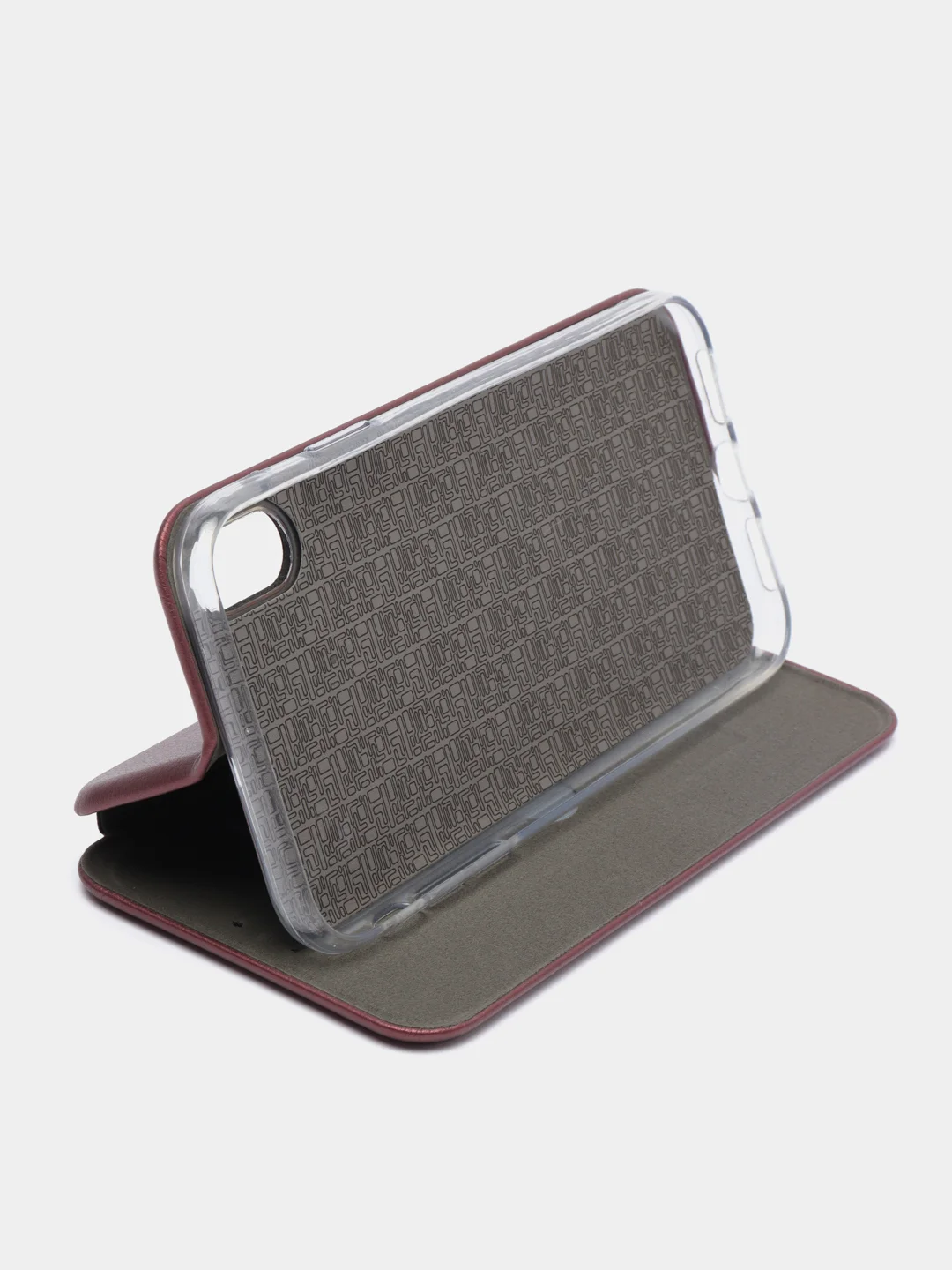 Бордовый чехол книжка iPhone XR