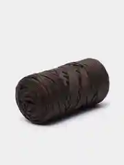 Тёмно-коричневый шнур Caramel Dolce плоский, 4 мм, 100 м, для вязания и макраме