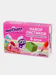 Набор ластиков Юнландия "Сладкие истории", 6 штук, размер 21 х 21 х 16 мм