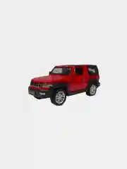 Красный инерционная металлическая машина джип вранглер (wrangler), двери открываются, свет, звук