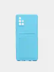 Голубой wallet Чехол карман для карт Samsung A50 A30S, A31, A51 A71 A02 M02, A32, A52, A72, S20 FE