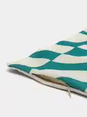 Серый меланж декоративная наволочка Geometric Letters, на подушку