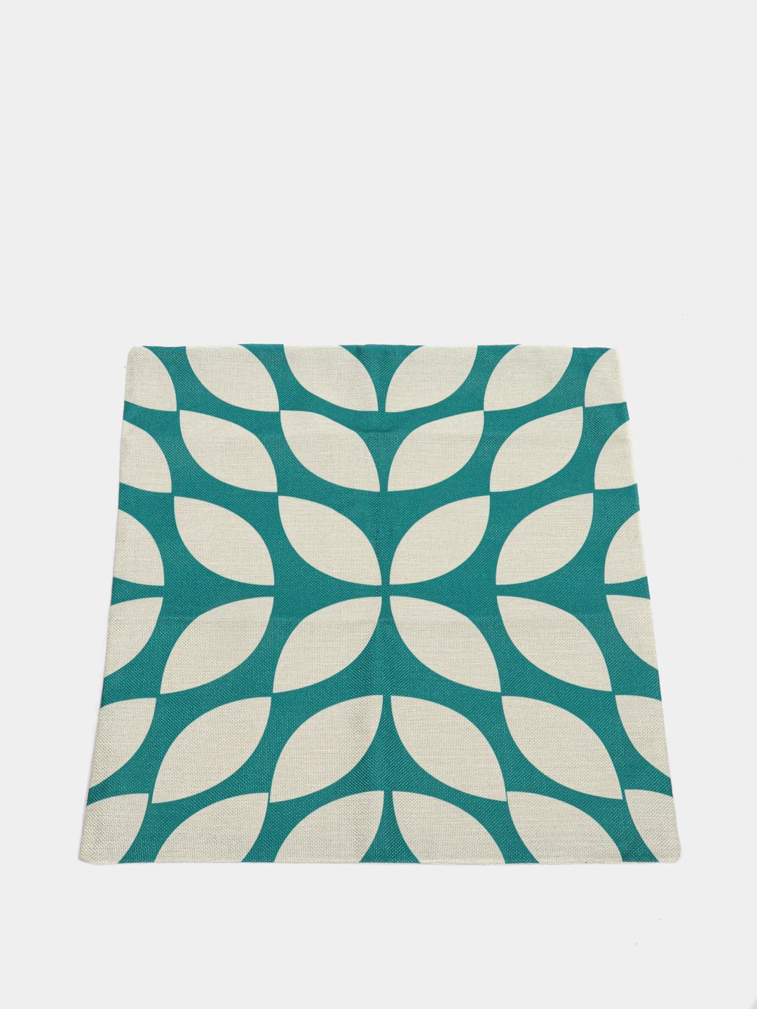 Серый меланж декоративная наволочка Geometric Letters, на подушку
