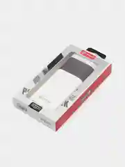 Белый внешний аккумулятор Power Bank Fantesi F34, с дисплеем и фонариком, 20000 mAh, белый