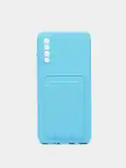 Голубой wallet Чехол карман для карт Samsung A50 A30S, A31, A51 A71 A02 M02, A32, A52, A72, S20 FE