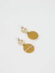 Лесной зеленый стильные женские круглые серьги