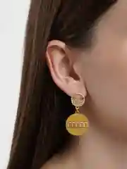 Лесной зеленый стильные женские круглые серьги
