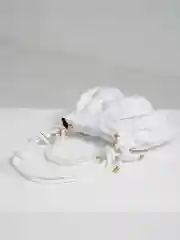 Белый сумка женская с искусственным жемчугом