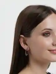 Серебряный женские серьги геометрия