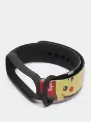 Черный силиконовый ремешок ПИКАЧУ для Xiaomi mi band 3 / 4 / 5 / 6