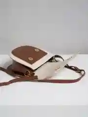 Бежевый сумка через плечо, мини