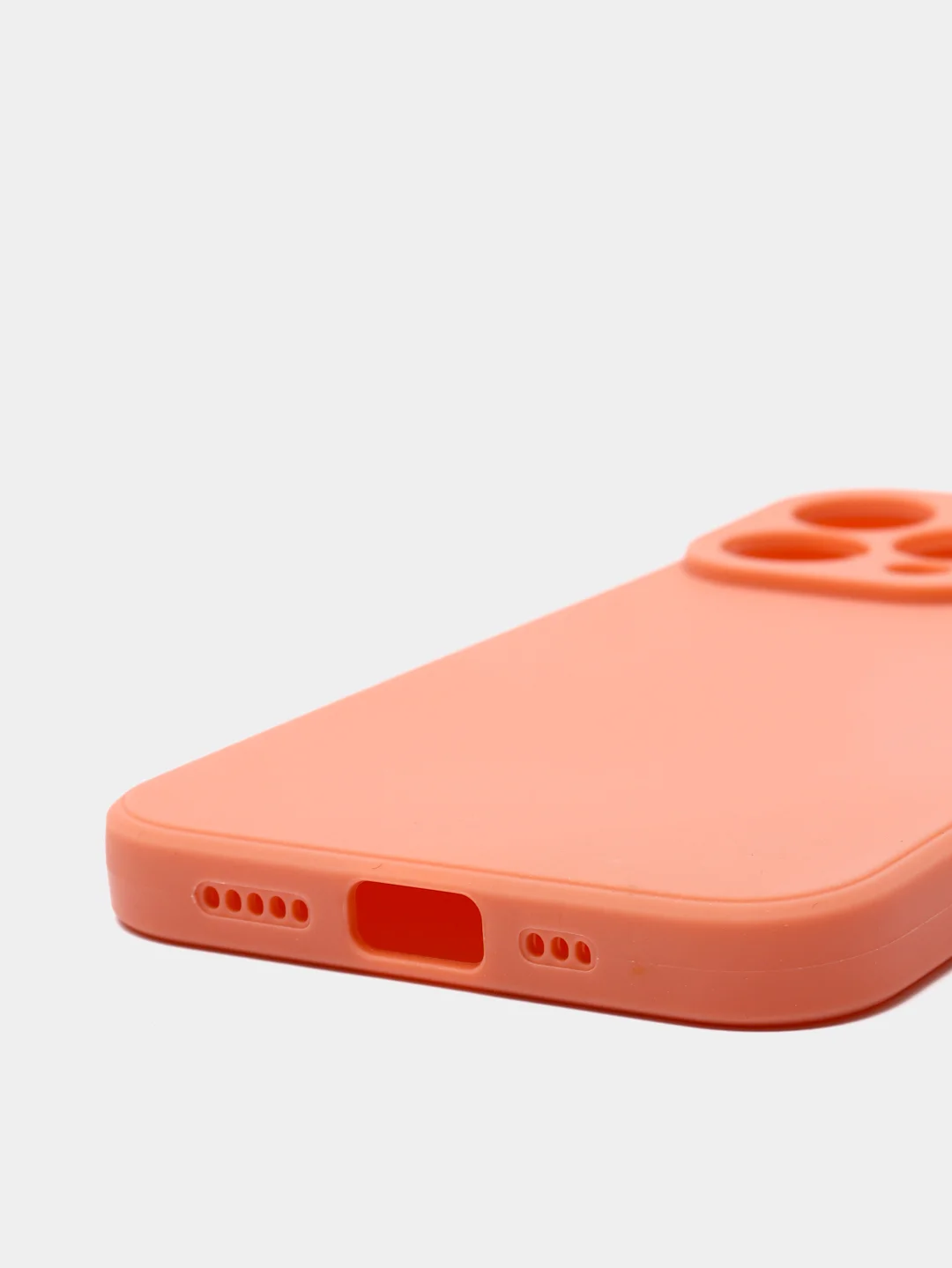 Коралловый чехол Silicone Case для iPhone 12, 12 Pro, Max, 12 mini, 13, 13 Pro, Max с защитой камеры
