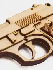 Черный пистолет деревянный, 2 вида