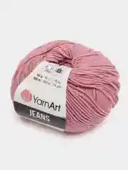 Тёмно-розовый пряжа YarnART Jeans, 50 г-160 м, 55% хлопок-45% акрил
