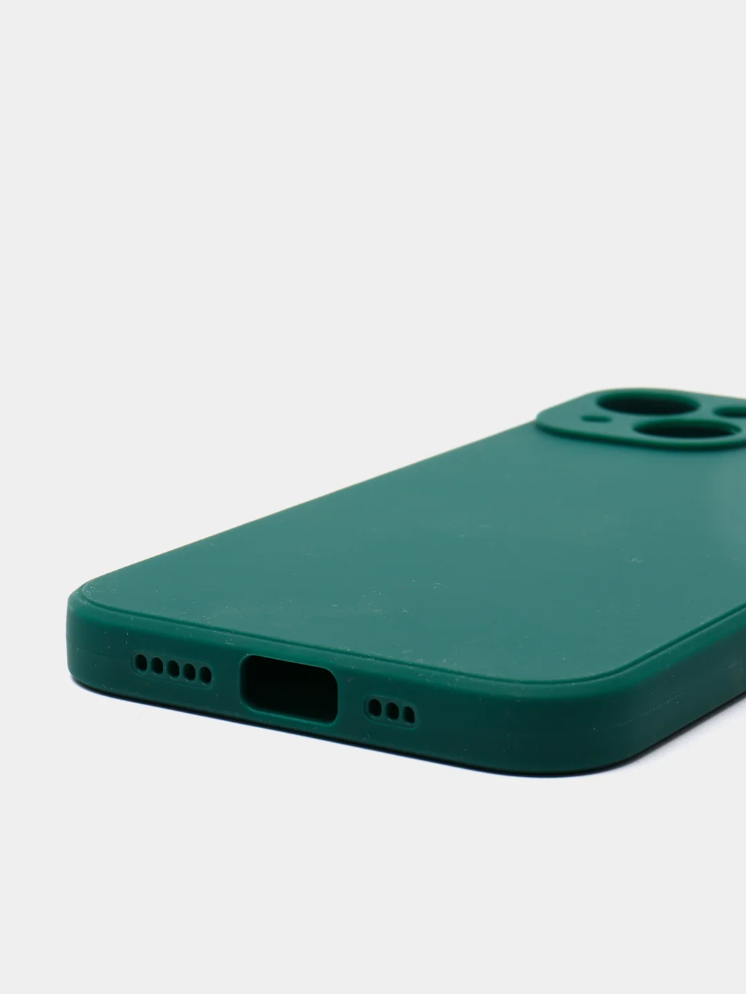 Зеленый чехол Silicone Case для iPhone 12, 12 Pro, Max, 12 mini, 13, 13 Pro, Max с защитой камеры