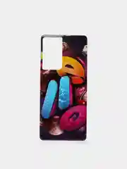 Голубой чехол для Samsung G998F/S21 Ultra силиконовый с рисунком