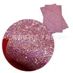 Красный кожзам с крупными блестками 30*20см