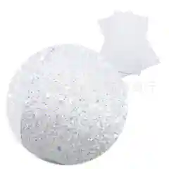 Белый кожзам с крупными блестками 30*20см