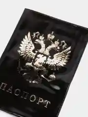 Черный обложка для паспорта