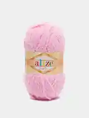 Розовый пряжа плюшевая Софти Ализе Alize Softy 100% микрополиэстер  50 г  115 м