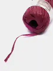 Вишнёвый пряжа Рафия 40г 50 м Raffia Переработанные листья пальмы "Рафия"-100%