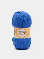 Голубой пряжа плюшевая Софти Ализе Alize Softy 100% микрополиэстер  50 г  115 м
