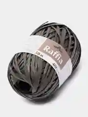 Зелёный хаки пряжа Рафия 40г 50 м Raffia Переработанные листья пальмы "Рафия"-100%