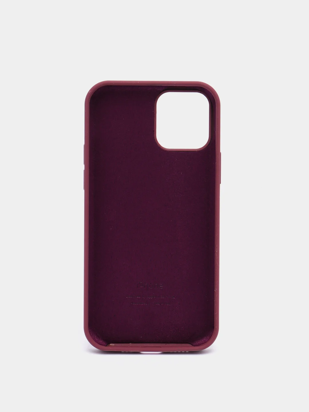 Багровый чехол Silicone Case для iPhone 12/12Pro, силиконовый, с закрытым низом